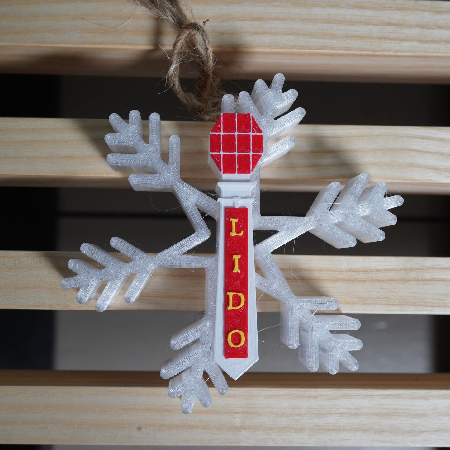 Margate Lido in a Snowflake Christmas Bauble